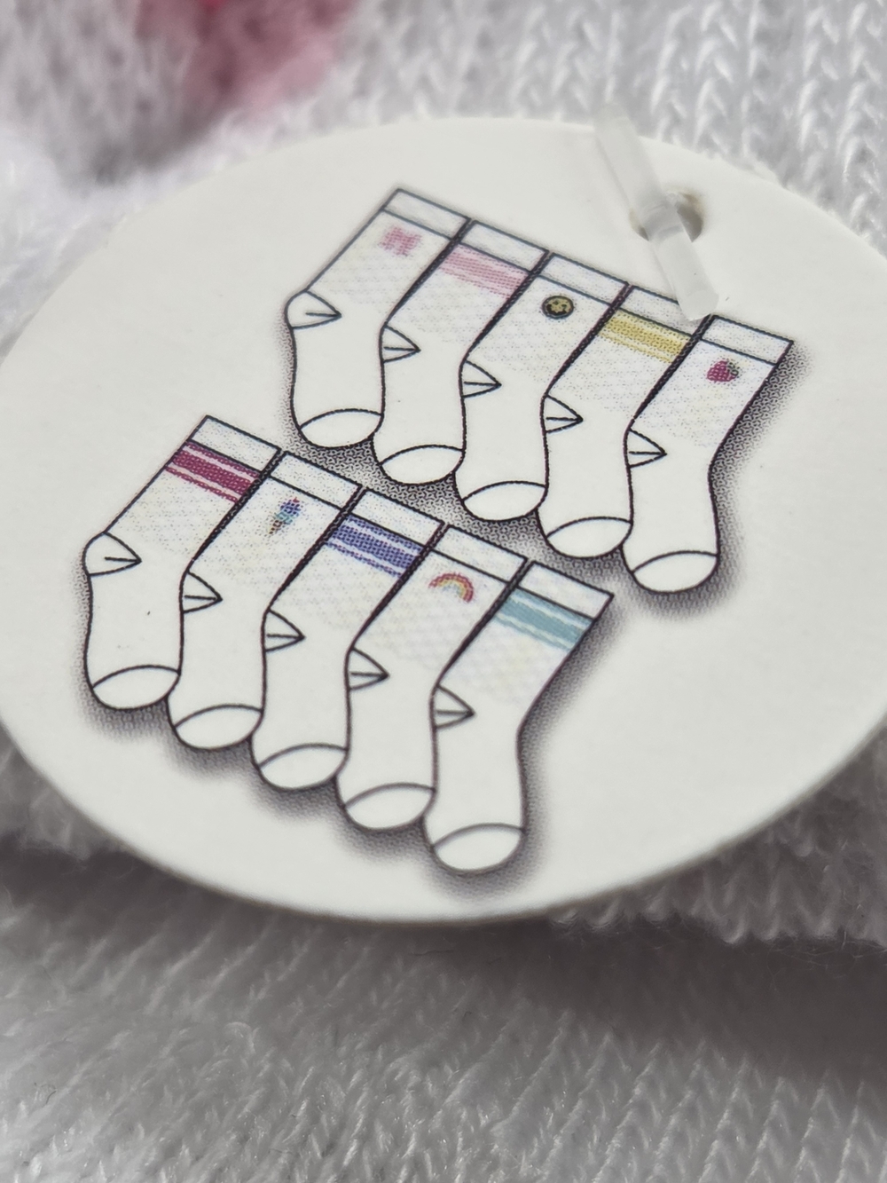 Pack of White Assorted Socks with Accents